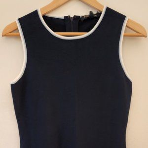 Zip Back Split Hem Fitted Dress